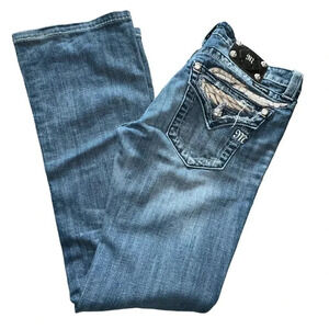 Miss Me Denim Boot Cut Jeans with Embellished Pockets